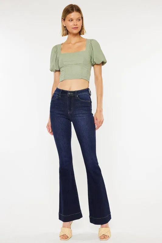 Vervet High Rise Dark Wash Flare