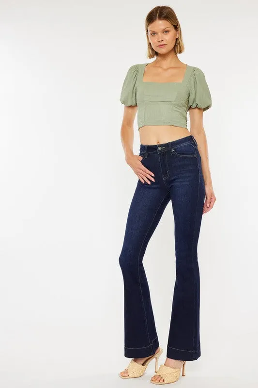 Vervet High Rise Dark Wash Flare