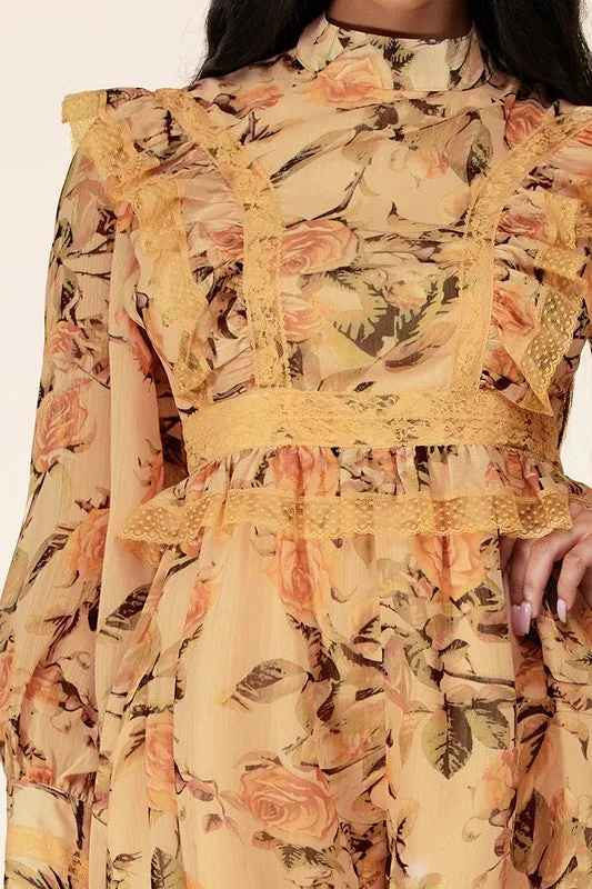 Vintage Garden Romper - Orange [S-3X]