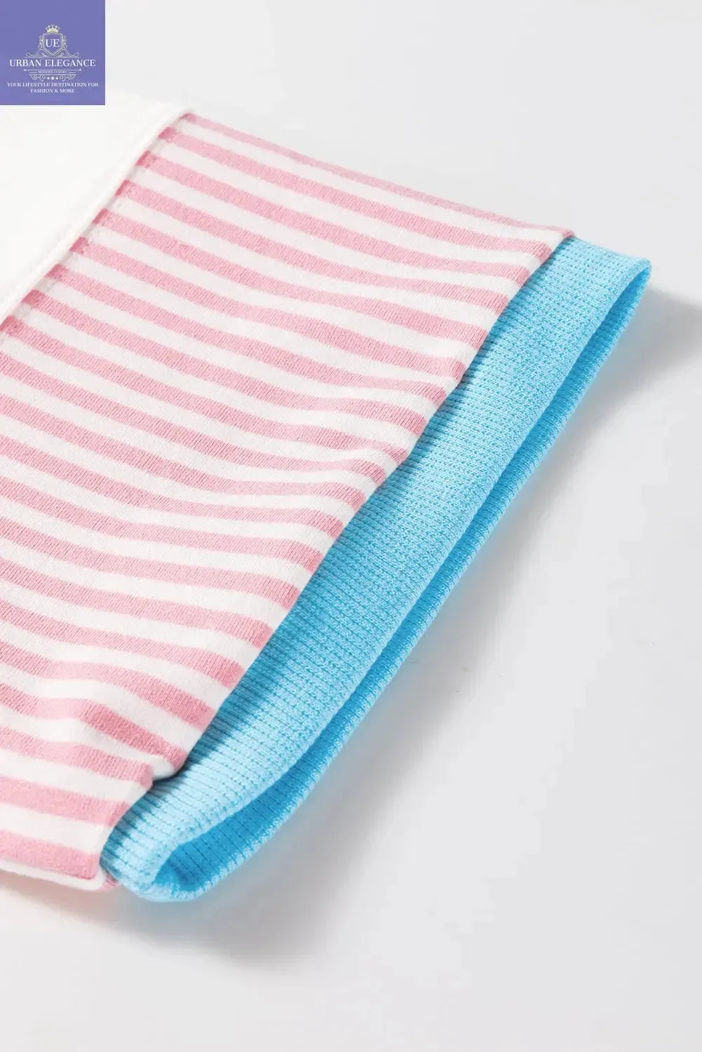 White Stripe Patchwork Plus Size T-Shirt