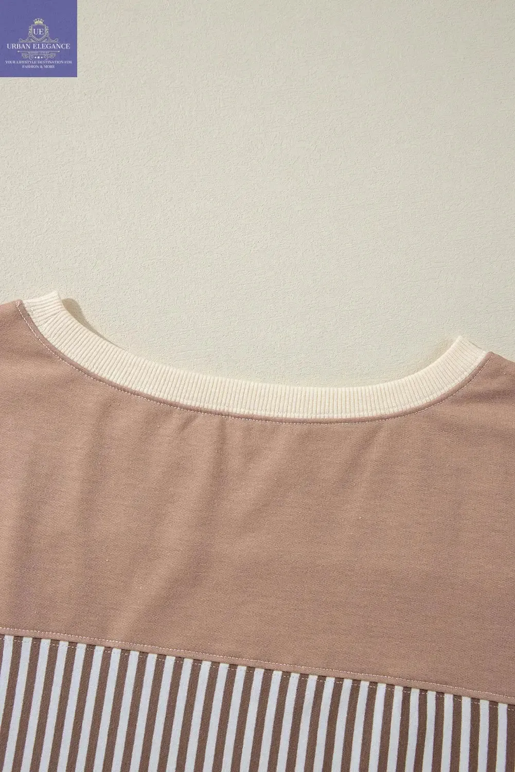 White Stripe Patchwork Plus Size T-Shirt