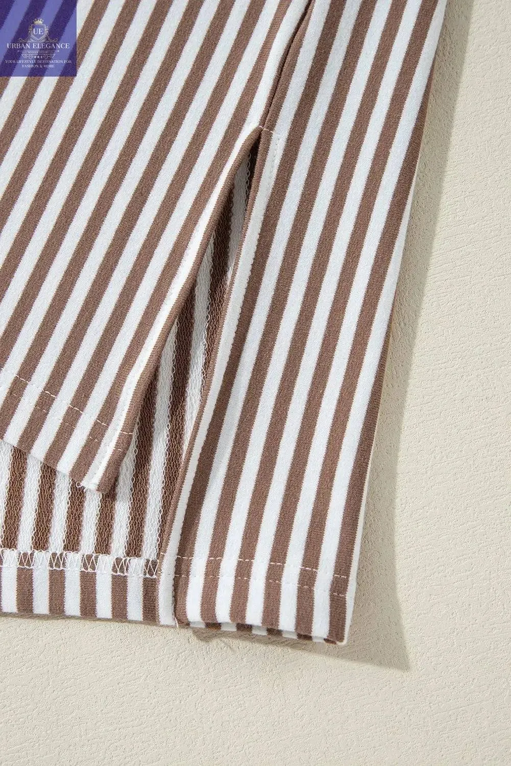 White Stripe Patchwork Plus Size T-Shirt