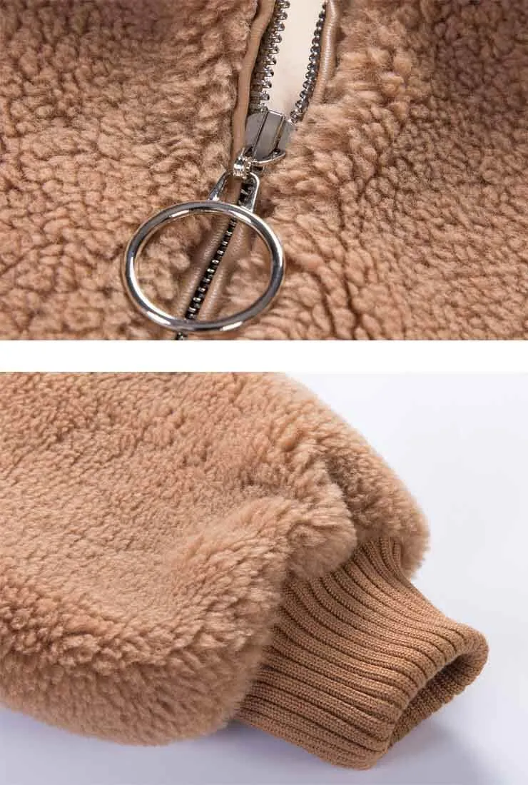 Wool Short Warm Teddy Bear Jacket