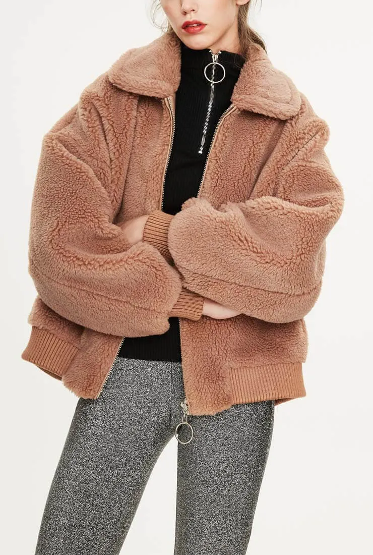 Wool Short Warm Teddy Bear Jacket